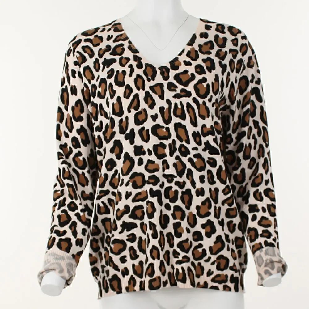 Premise Striped-Cuff V-Neck Sweater 